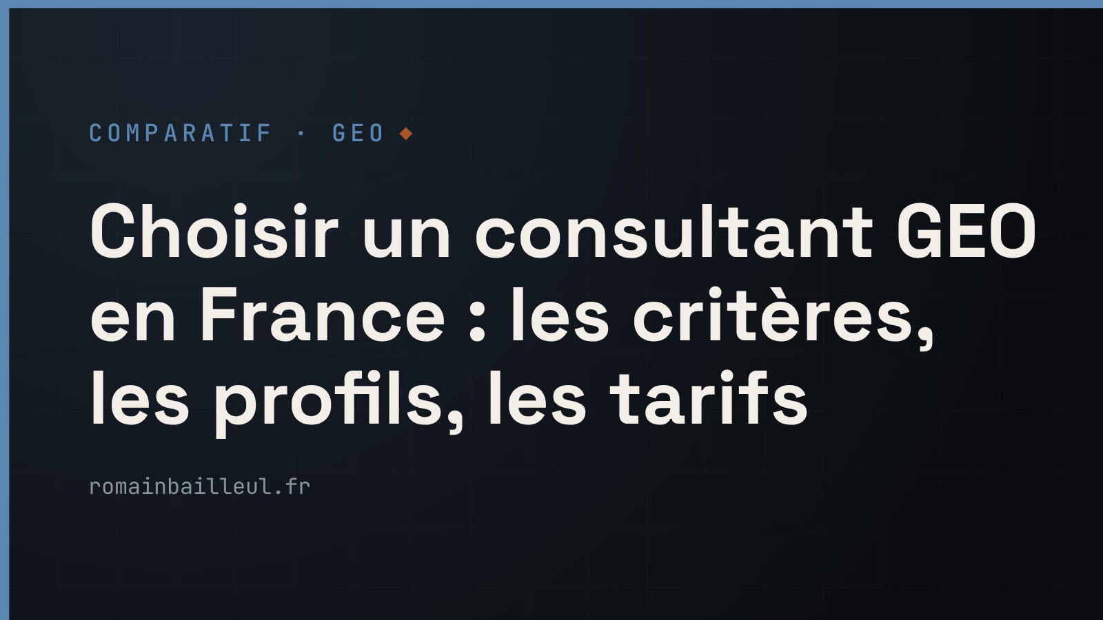 Les meilleurs consultants GEO en France en 2026