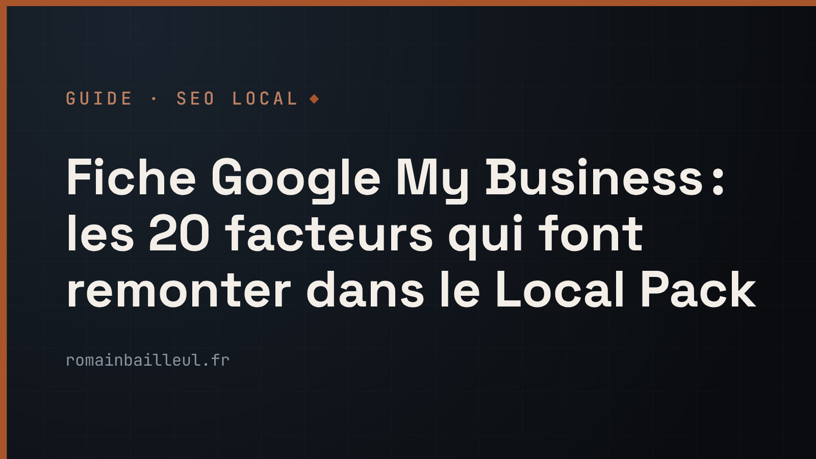Fiche Google Business Profile optimisée affichée dans le Local Pack de Google